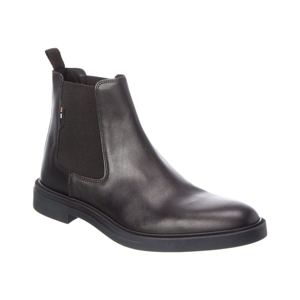 Hugo Boss Calev Leather Boot, Black